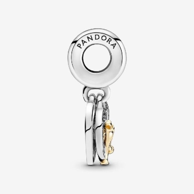 14kt Gold Two-Tone Happy Anniversary Dangle Charms UK Pandora