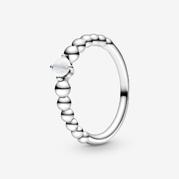 April Birthstone Beaded UK Pandora Brand Ring