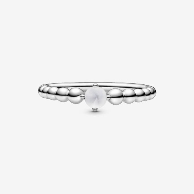 April Birthstone Beaded UK Pandora Brand Ring