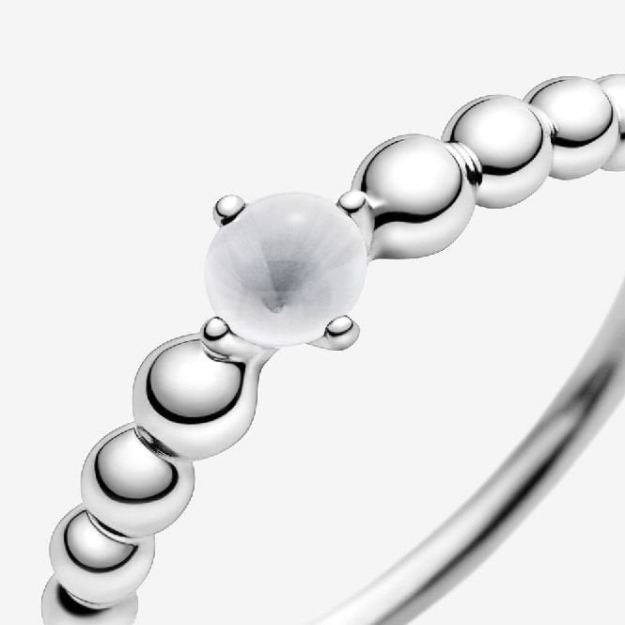 April Birthstone Beaded UK Pandora Brand Ring