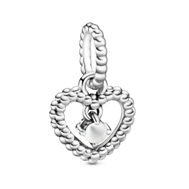 April Birthstone Heart Charms UK Pandora