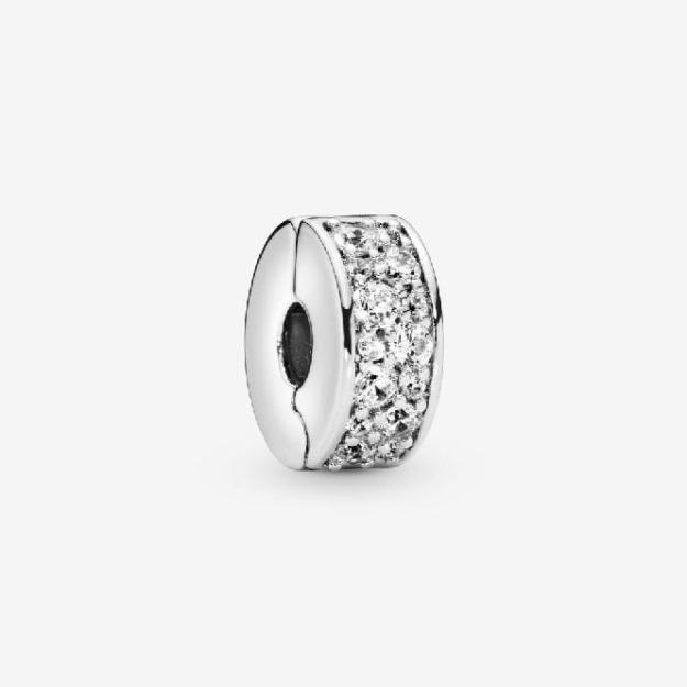 Clear Pave Clip Charms UK Pandora