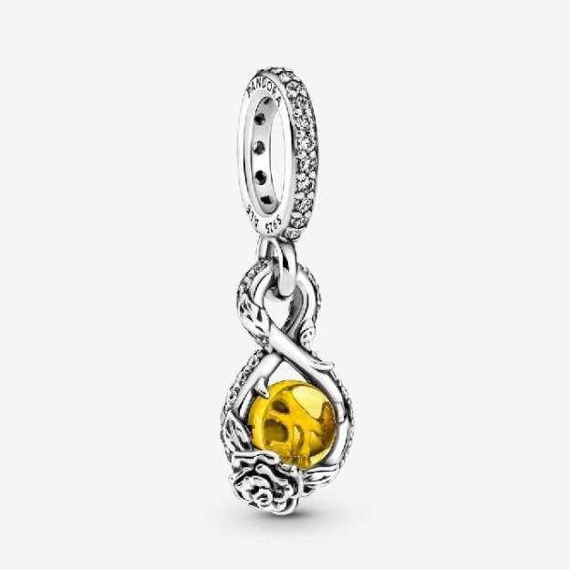 Disney Belle Infinity & Rose Flower Pendant UK Pandora