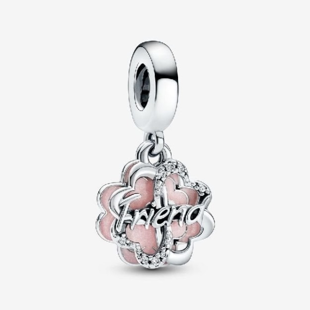 Four-Leaf Clover Friendship Double Dangle Charms UK Pandora