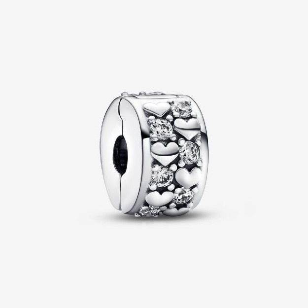 Infinite Hearts Sparkling Clip Charms UK Pandora