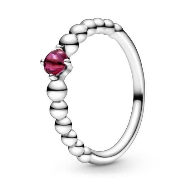 July Birthstone UK Pandora Beaded Ring