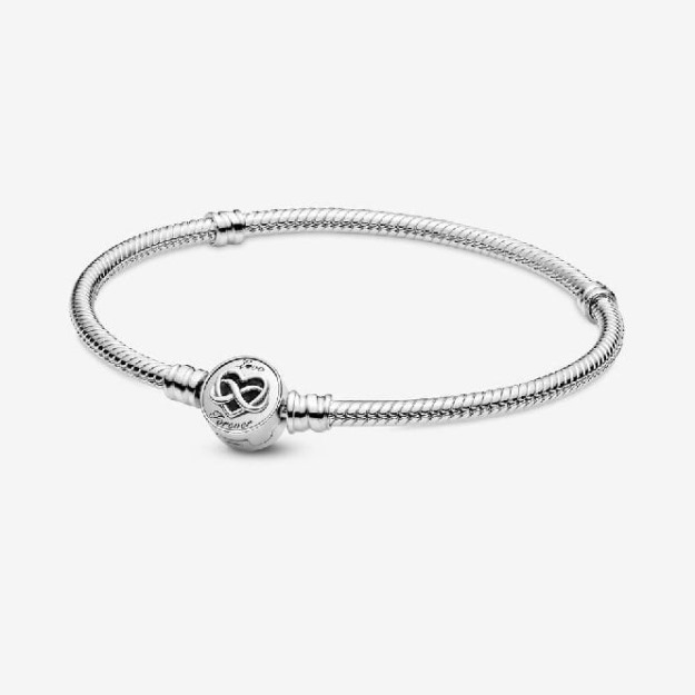 Moments Heart UK Pandora Infinity Clasp Snake Chain Bracelet