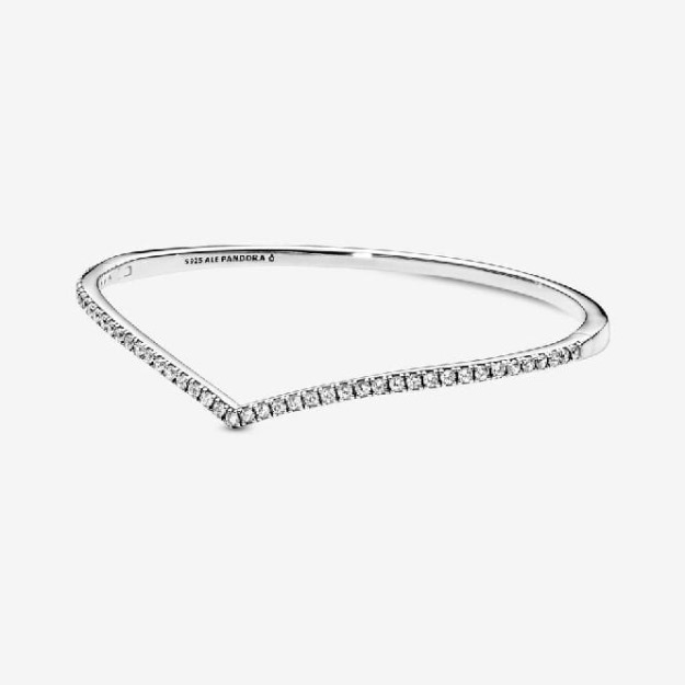 UK Pandora Sparkling Wishbone Bangle