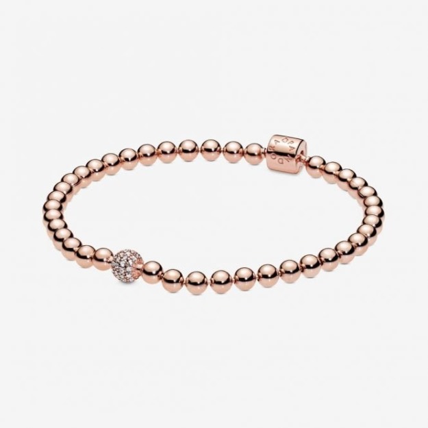 Rose Beads & Pave UK Pandora Bracelet