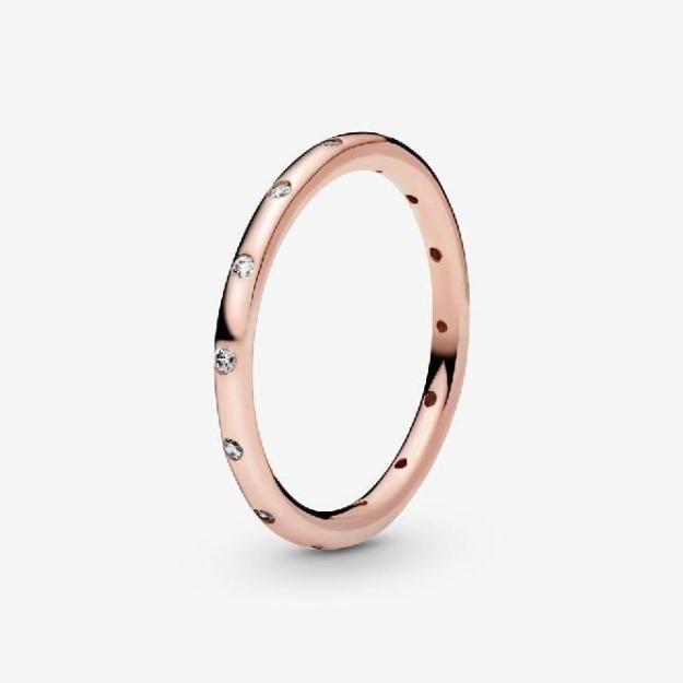 Rose Simple Sparkling UK Pandora Band Ring