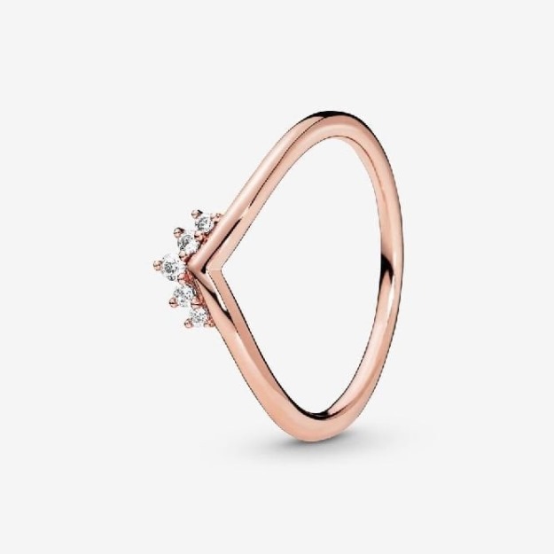 Rose Tiara Wishbone Ring UK Pandora