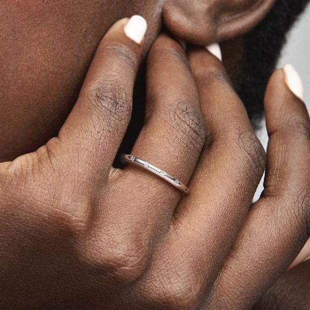 Simple Sparkling Band Ring UK Pandora